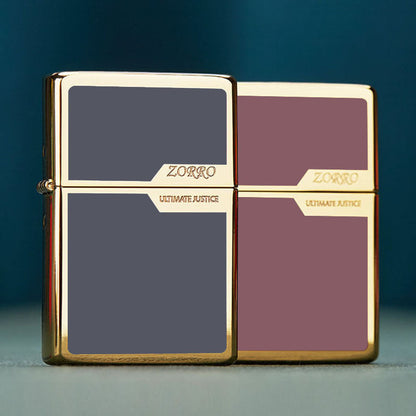 Titanium Color Block Kerosene Lighter Wire Drawing