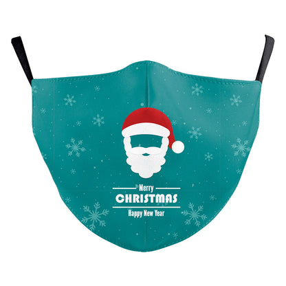Santa Elk Digital Printing Double-layer Dust Mask