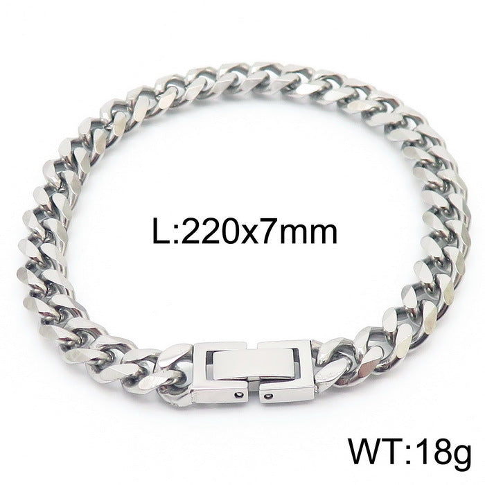 Cuban Link Titanium Steel Bracelet