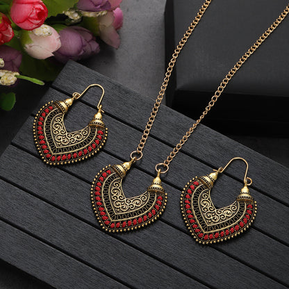Colored Rope Earrings Necklace Set