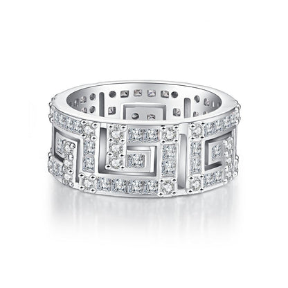 European Full Diamond S925 Sterling Silver Ring