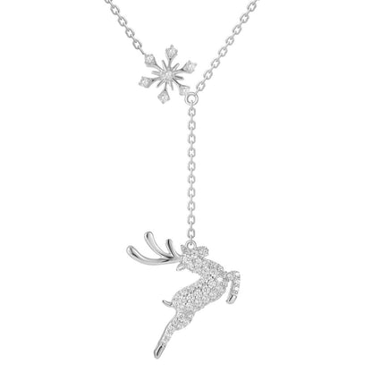 Sterling Silver Deer Necklace