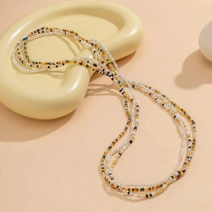 Colorful Bead Waist Chain Set for Beach Vacation Style