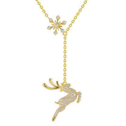 Sterling Silver Deer Necklace