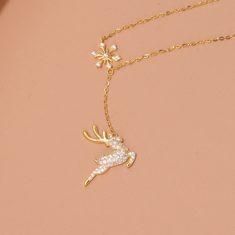 Sterling Silver Deer Necklace