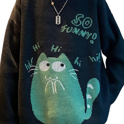 Autumn And Winter Wild Loose And Idle Knitwear