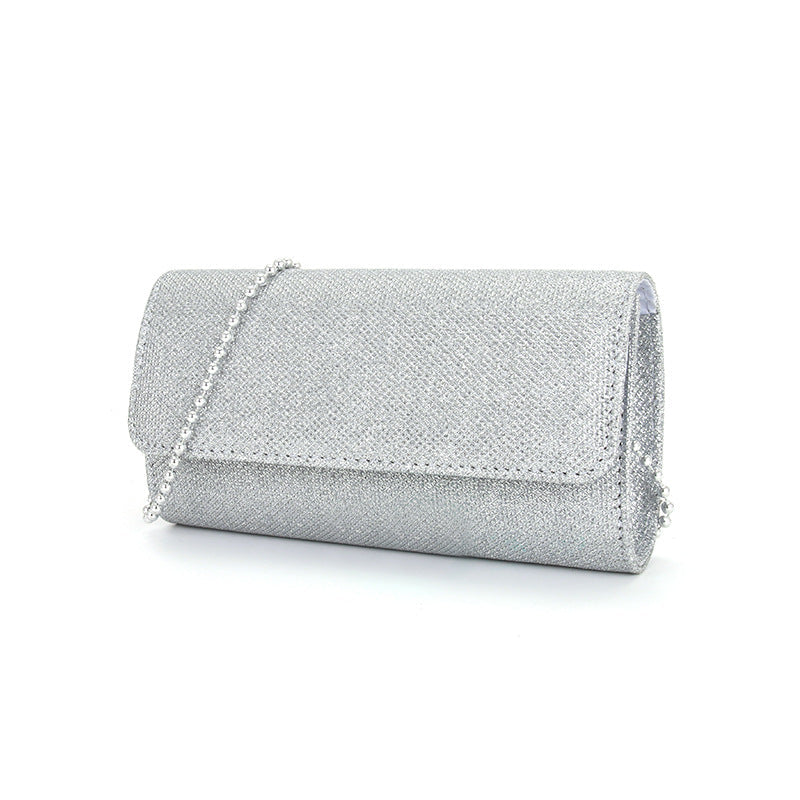 Cross-body underarm single shoulder beaded chain bag