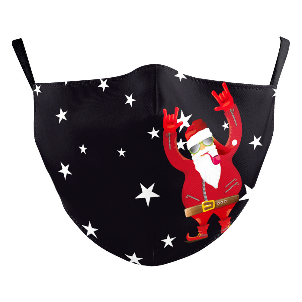 Christmas Snowflake Digital Printing Double-layer Dust Mask