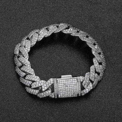 15mm Rhombus Cuban Bracelet
