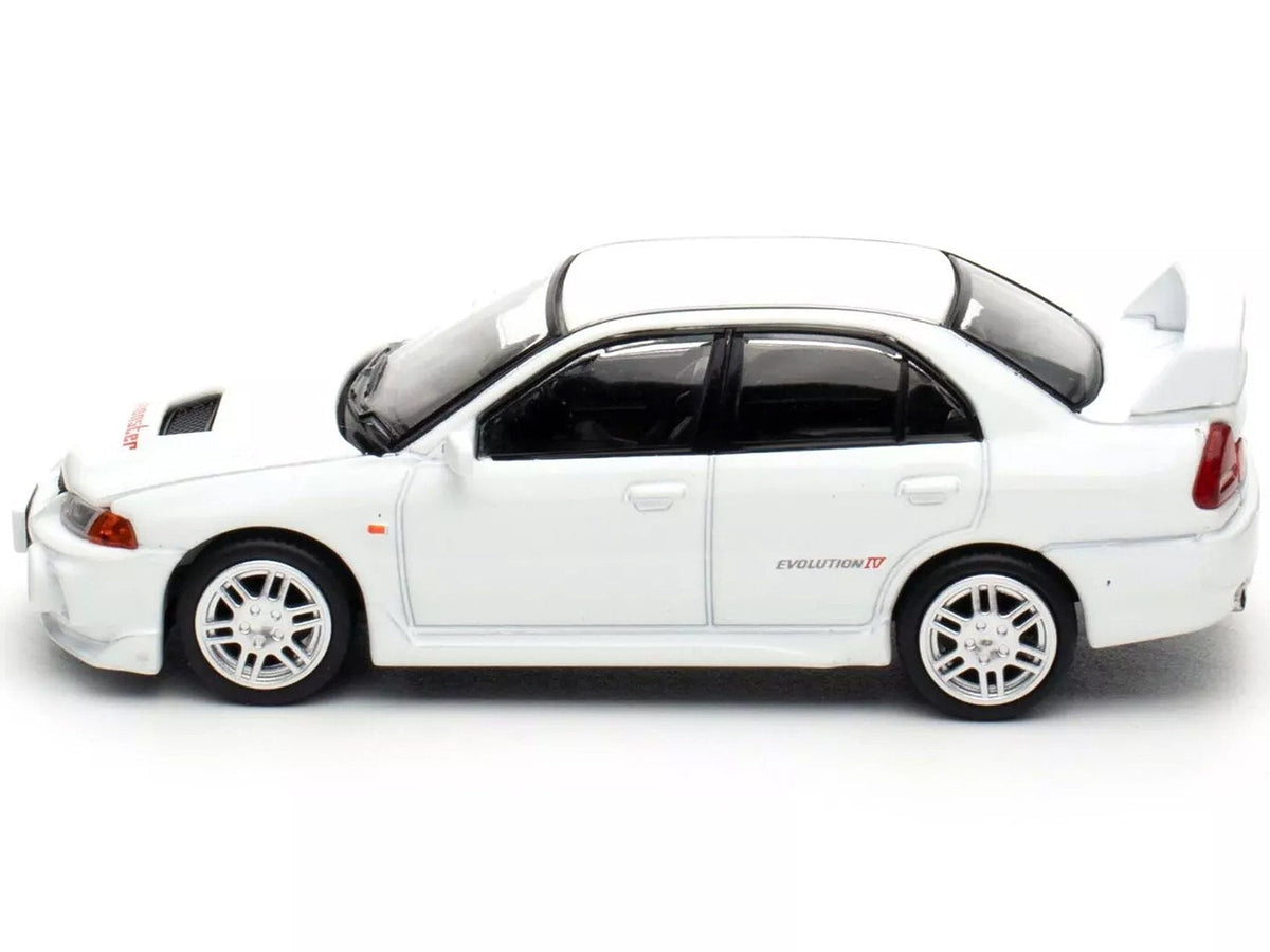 Mitsubishi Lancer Evolution IV RHD (Right Hand Drive) White "Indonesia Diecast Expo 2024 Exclusive" 1/64 Diecast Model Car by Pop Race