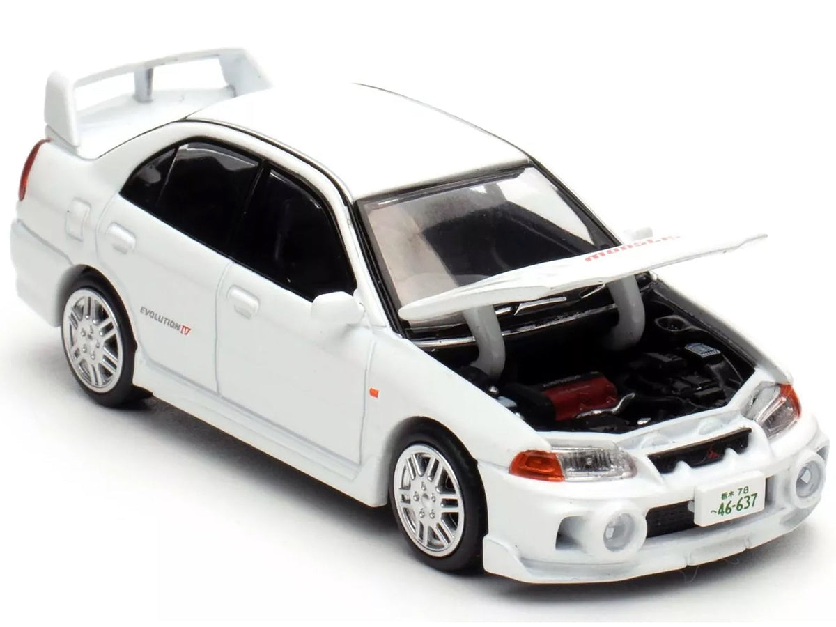 Mitsubishi Lancer Evolution IV RHD (Right Hand Drive) White "Indonesia Diecast Expo 2024 Exclusive" 1/64 Diecast Model Car by Pop Race