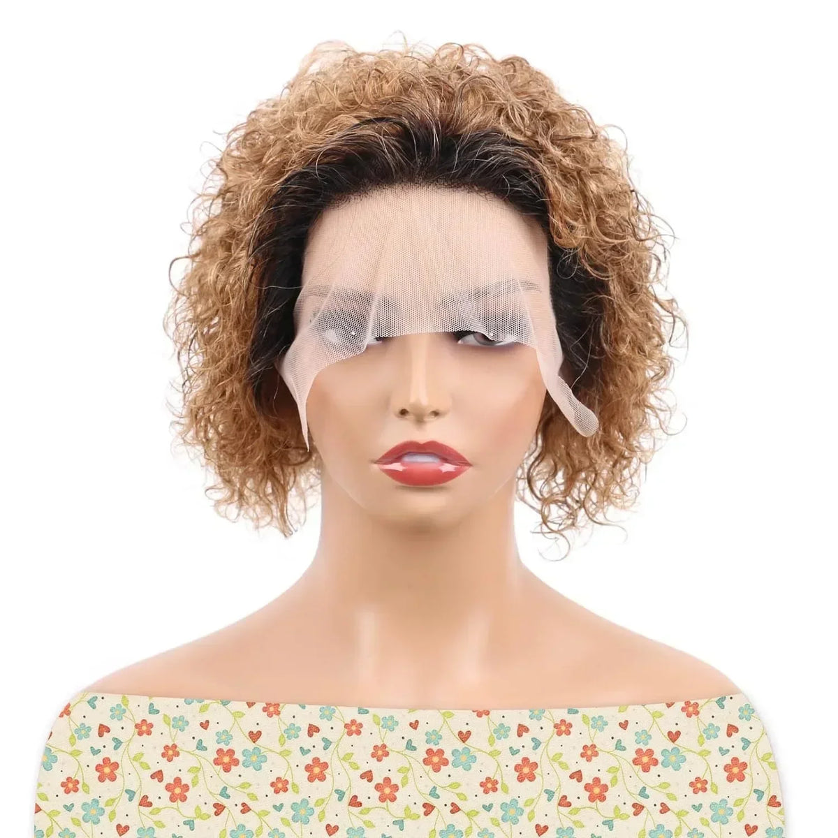 Curly Pixie Cut Human Hair Wig 13x1 HD Lace Front