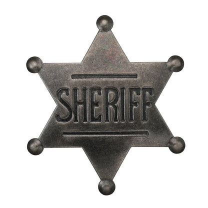 Sheriff Badge Brooch Metal Deputy Star Costume Pin
