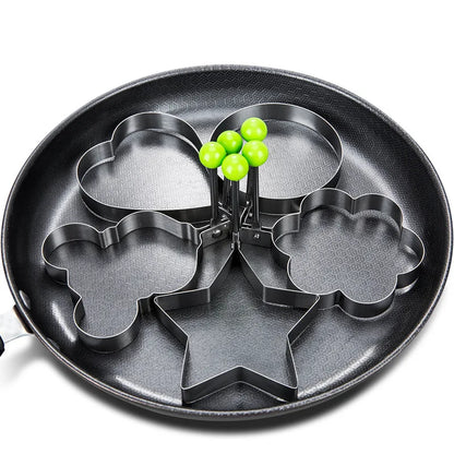 Stainless Steel Heart Fried Egg Mold for Pancakes and Omelettes