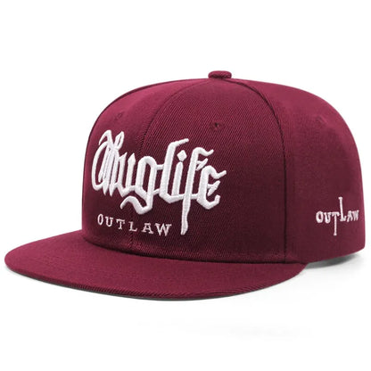 Thug Life Embroidery Snapback Baseball Cap for Streetwear Style