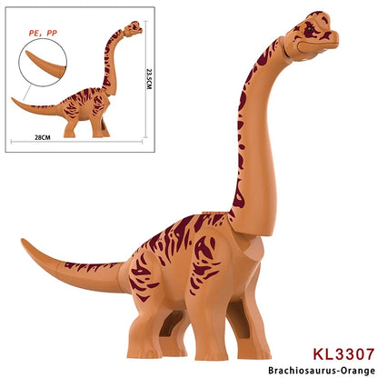 Jurassic Raptor Building Blocks Mini Dinosaur Construction Toy Set
