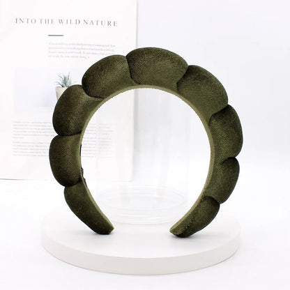 Velvet Sponge Spa Headband for Face Washing & Skincare