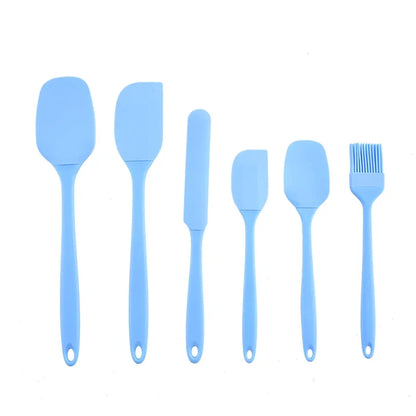 6-Piece Silicone Kitchenware Set with Spatulas and Oil Brush Kit