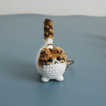 Small Cat Crochet Keychain Cute Kitten Bag Charm