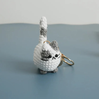 Small Cat Crochet Keychain Cute Kitten Bag Charm
