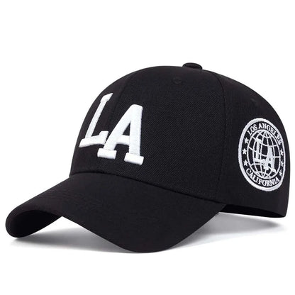 Unisex LA Embroidery Snapback Baseball Cap for Casual Outdoor Style