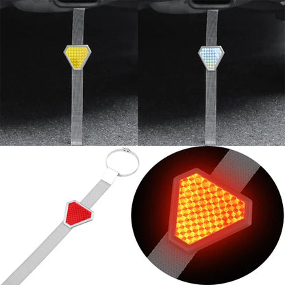 1Pc Auto Anti- Static Metal Strap Car Reflective Warning Electrostatic Strip Vehicle Ground Wire Safety Warning Chain