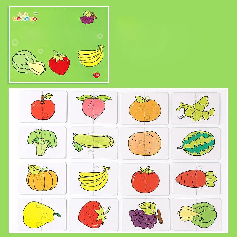 Montessori Wooden Color & Shape Matching Building Blocks