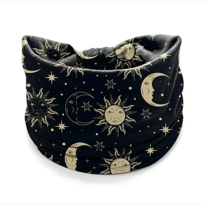Boho Print Wide Knot Elastic Headband for Women