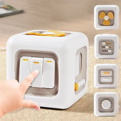 6-in-1 Montessori Activity Cube Sensory Busy Board Toy