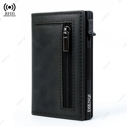 RFID Blocking Wallet Pop Up Aluminum Card Holder for Men