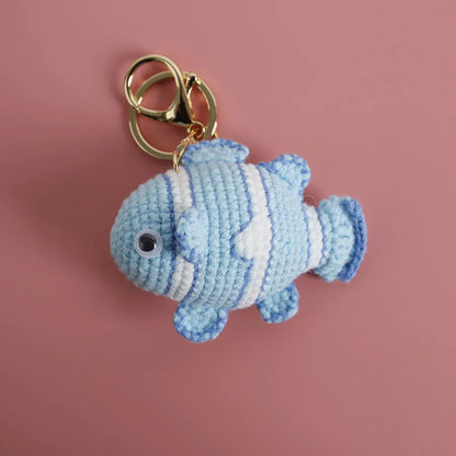 Ocean Animal Crochet Keychain Tropical Fish Bag Charm