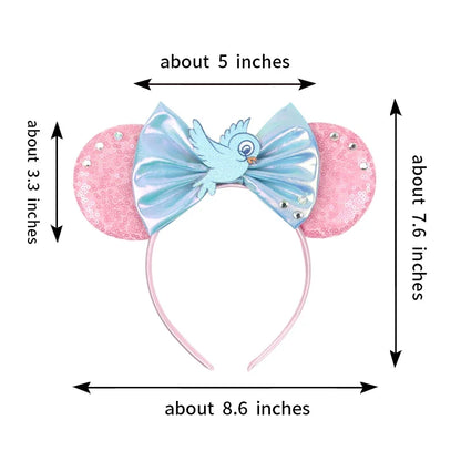 Sequin Mouse Ears Bow Headband for Women & Girls