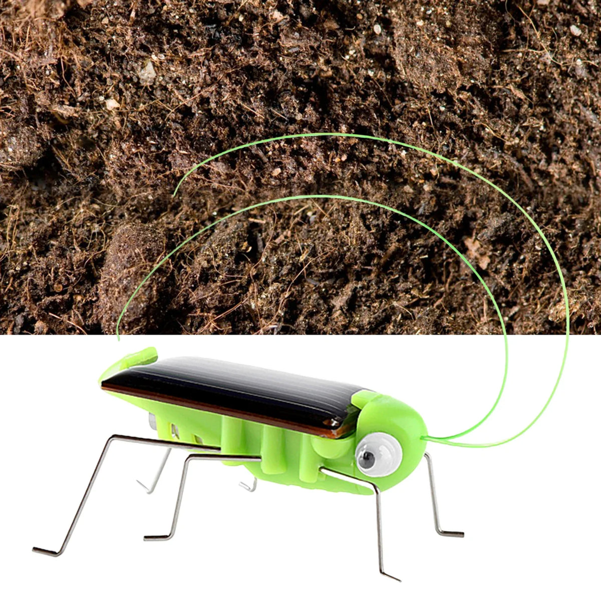 Solar Powered Grasshopper Toy Jumping Science Puzzle for Kids