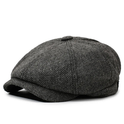 Unisex Newsboy Hat Retro Cotton Beret Flat Cap