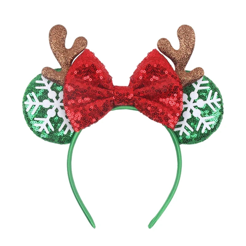 Sequin Mouse Ears Bow Headband for Women & Girls