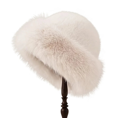 Plush Warm Mongolian Fur Winter Hat with Ear Protection