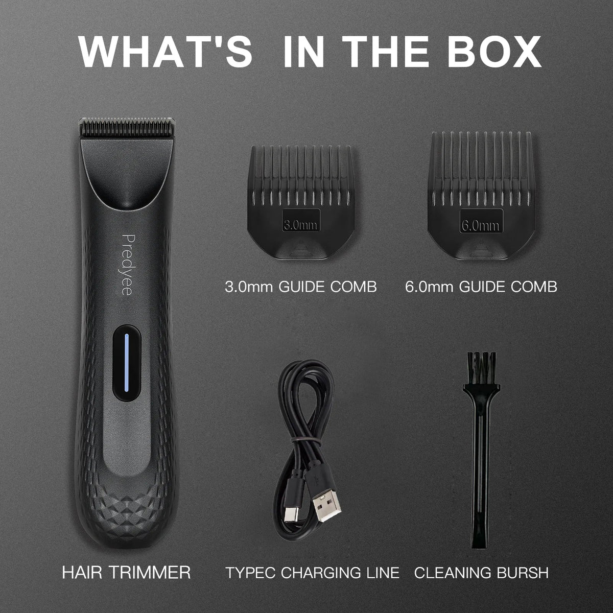 Electric Groin Hair Trimmer for Men,Body Groomer & Pubic Waterproof Hair Trimmer,Replaceable Ceramic Blade