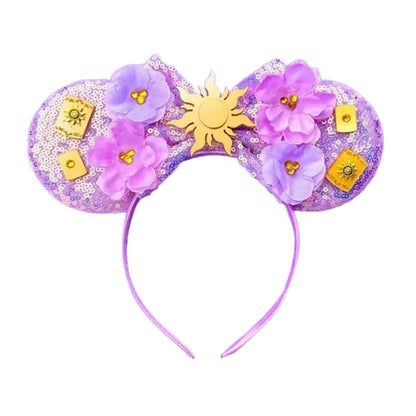 Mouse Ears Sequin Bow Cosplay Headband for Women & Adults
