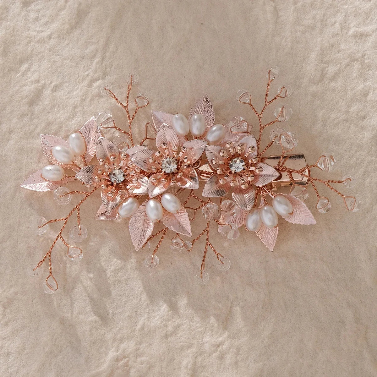 Pearl Flower Bridal Hair Comb for Women