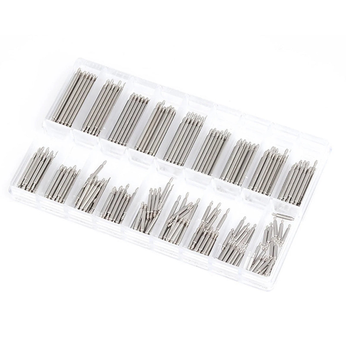 360pcs/set Strainless Steel Spring Bars Dia 1.5mm/1.8mm Length8mm - 25mm/6mm - 23mm Watchband Strap Belt Watch Repair Tools Pin