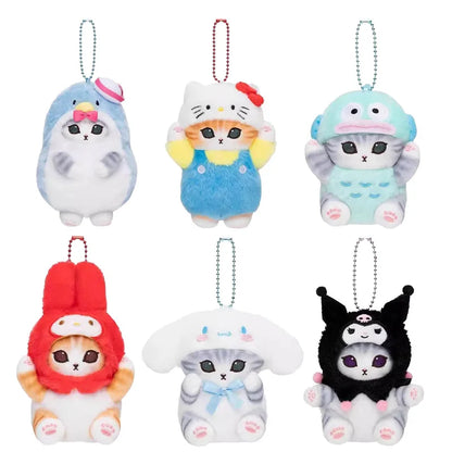 Kawaii Mofusand Sanrio Plush Keychain Anime Bag Charm