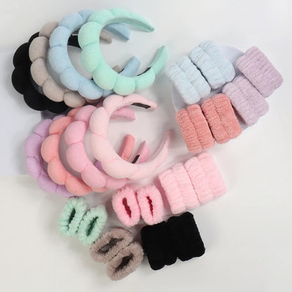 Microfiber Spa Headband & Face Wash Wristband Set