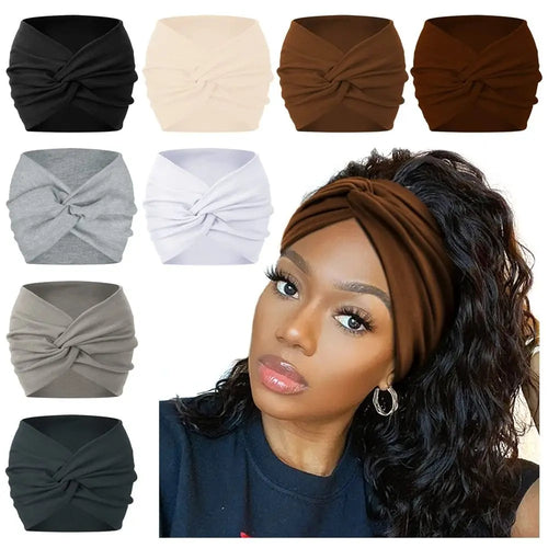 Twisted Extra Wide Turban Workout Headband for Women