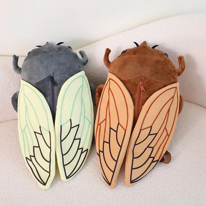 45CM Cartoon Cicada Beetle Plush Backpack Soft Stuffed Toy