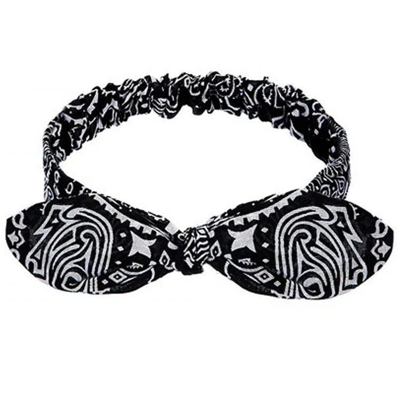 Boho Cross Knot Elastic Headband for Women
