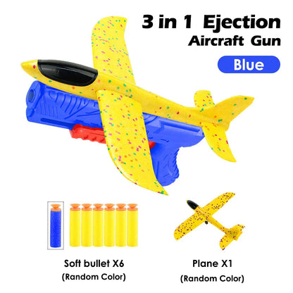Foam Aircraft Launcher Toy Kids Catapult Glider Plane