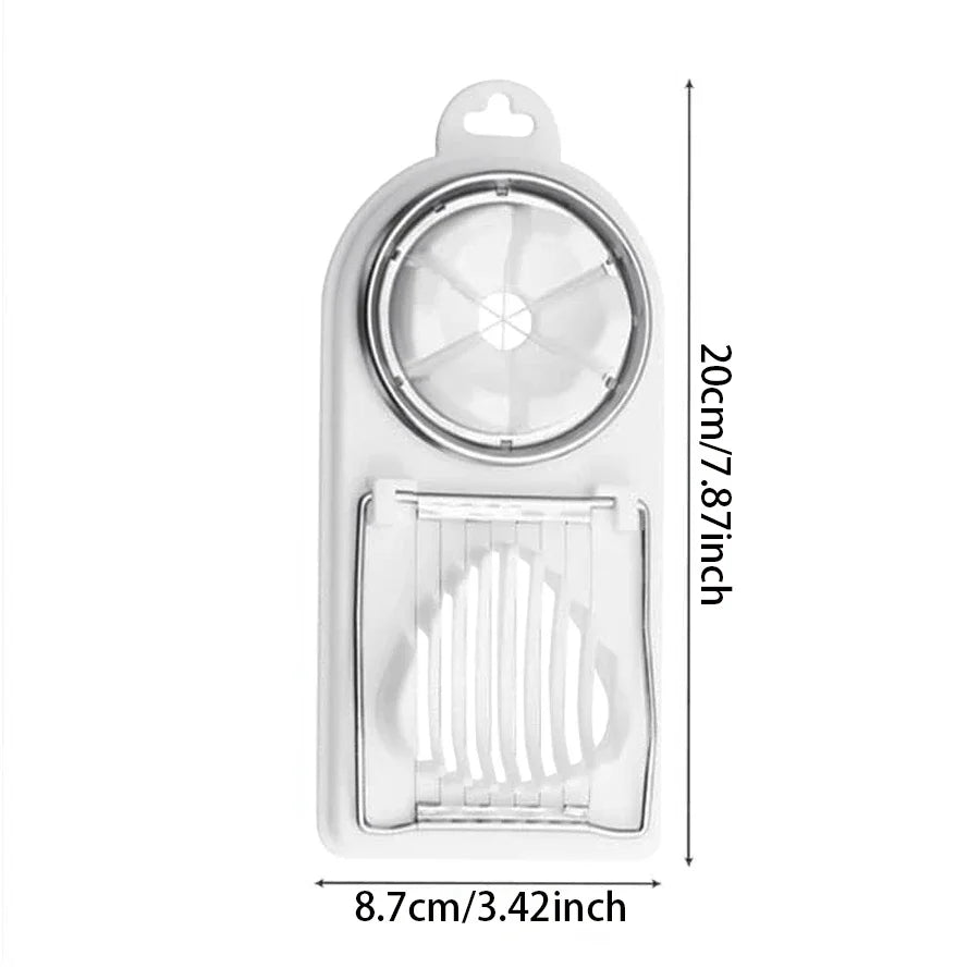 2-in-1 Stainless Steel Egg Cutter – Multi Function Egg Slicer