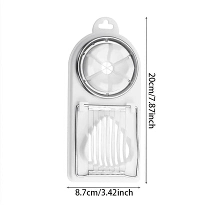 2-in-1 Stainless Steel Egg Cutter – Multi Function Egg Slicer