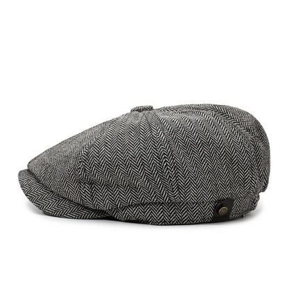 Unisex Newsboy Hat Retro Cotton Beret Flat Cap