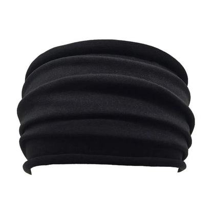 Boho Print Wide Knot Elastic Headband for Women
